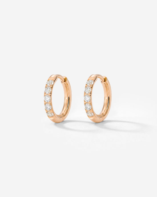 Glimmer Hoops Baby Rose Gold