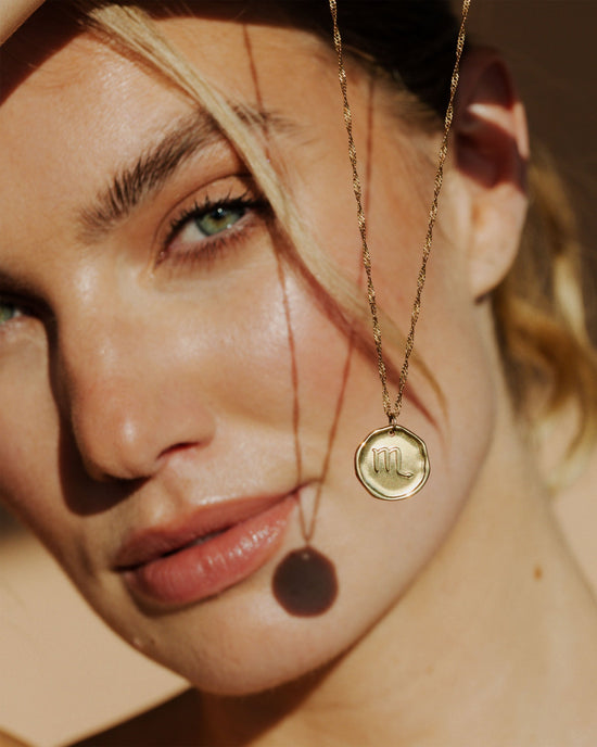 Zodiac Necklace – Scorpio Gold