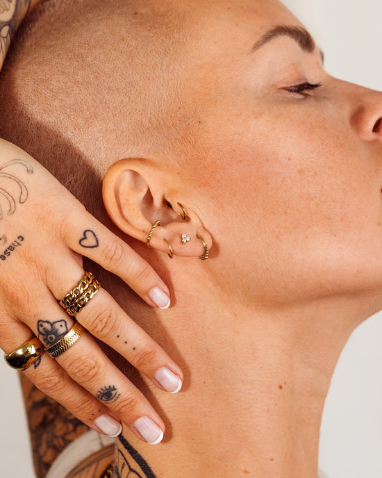 Sparkle Piercing Stud Gold