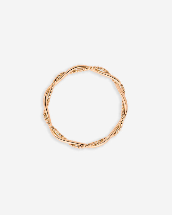 Curly Twist Ring Rose Gold