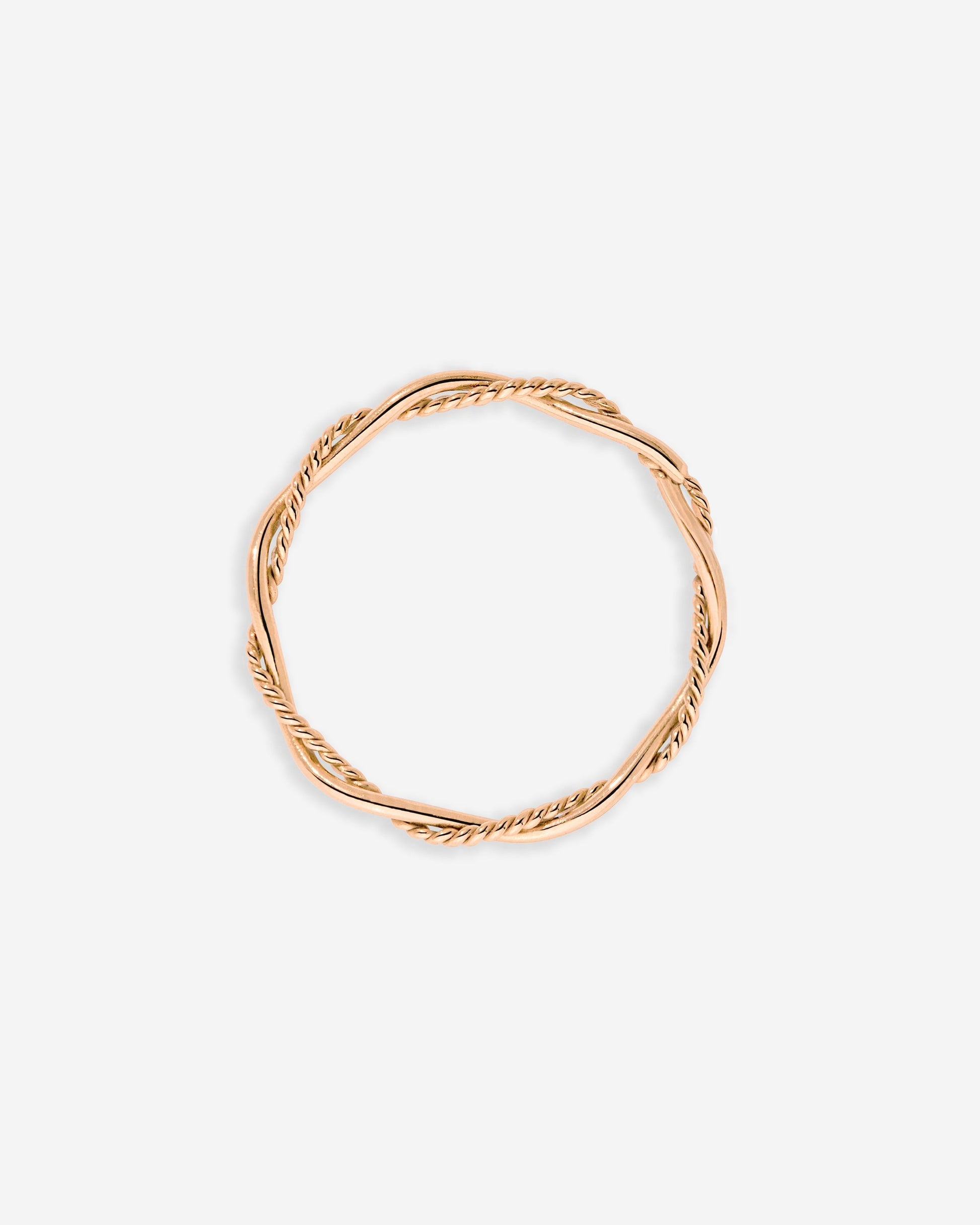 Curly Twist Ring Rose Gold