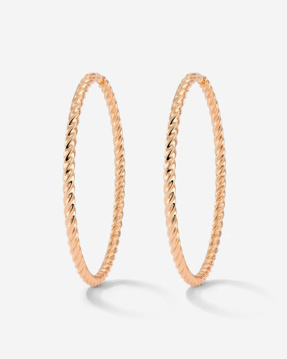 Twisted Hoops Extra Large Rose Gold