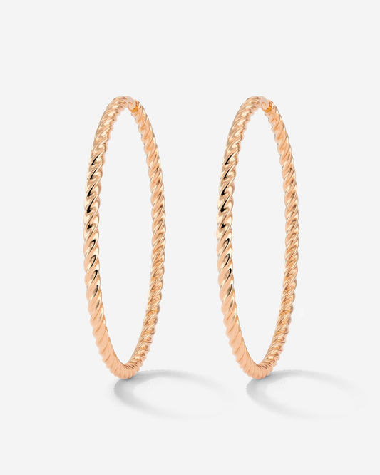 Twisted Hoops Extra Large Rose Gold