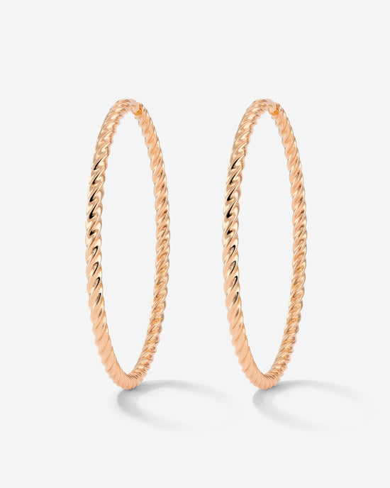Twisted Hoops Extra Large Rose Gold