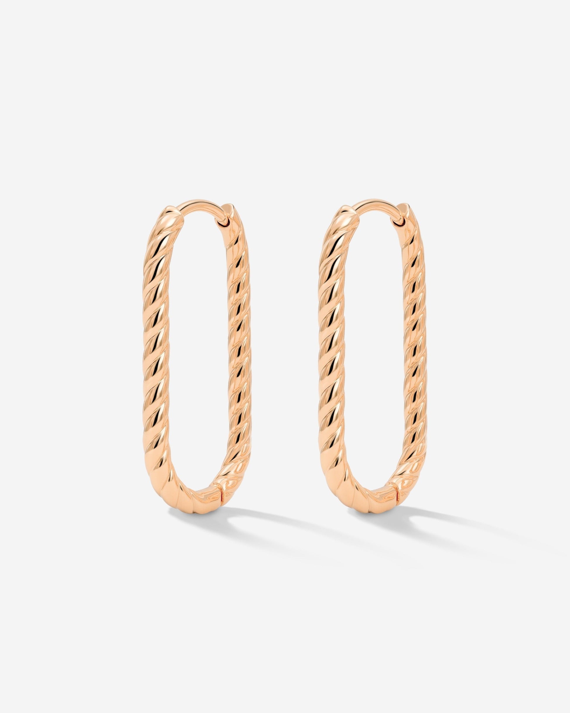 Oval Paloma Hoops Small Rose Gold
