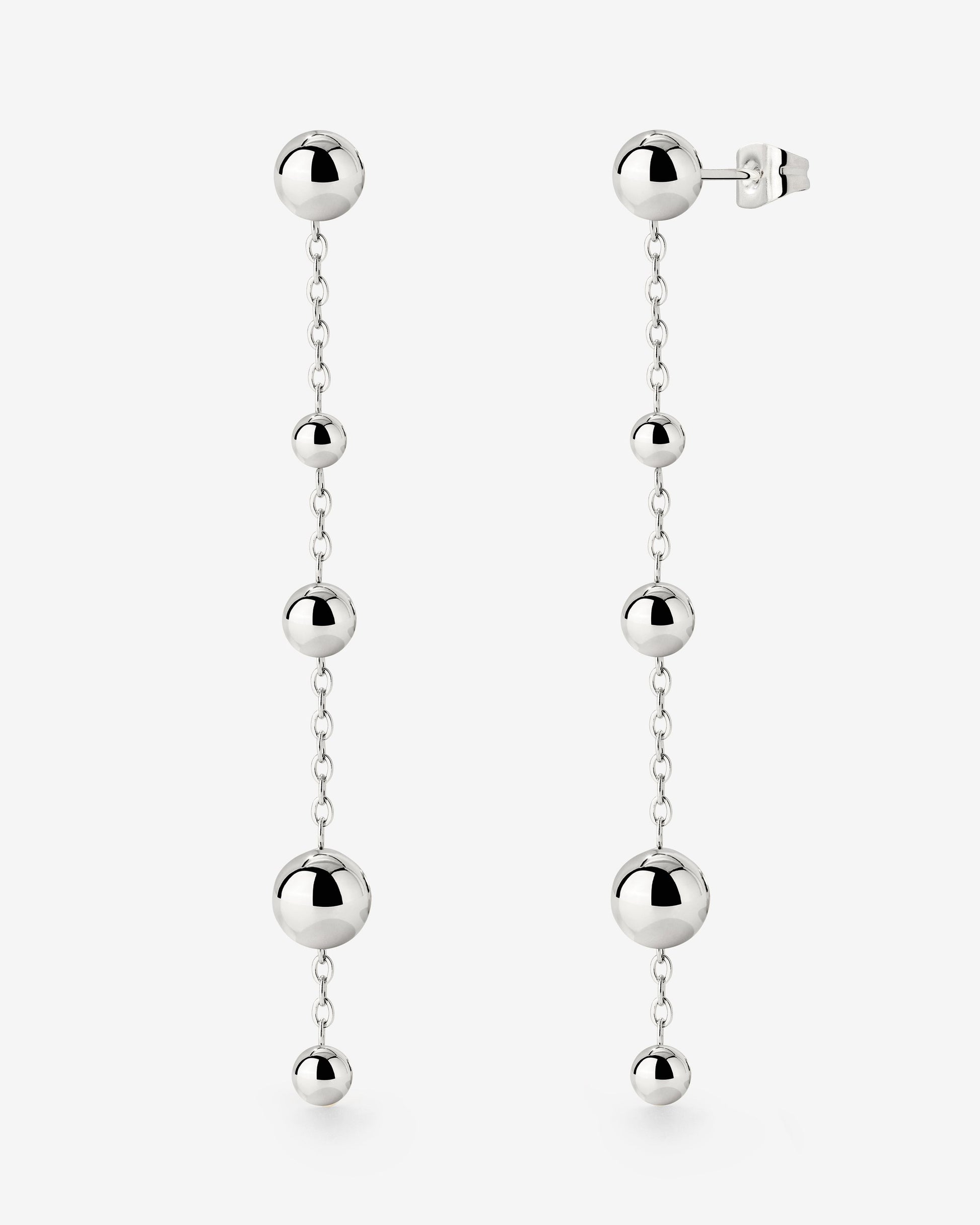 Infinite Beads Earrings Silver
