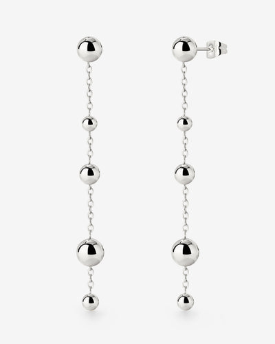 Infinite Beads Earrings Silver