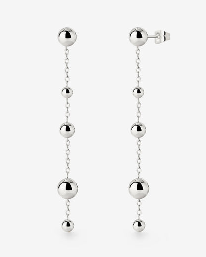Infinite Beads Earrings Silver