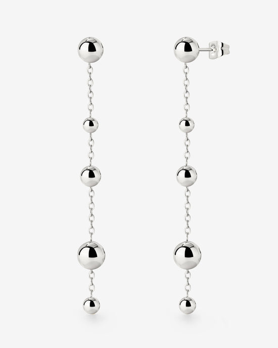 Infinite Beads Earrings Silver
