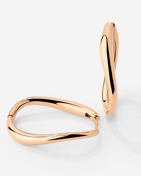 Timeless Oval Hoops Rose Gold