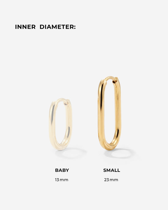 Oval Hoops Small Rose Gold