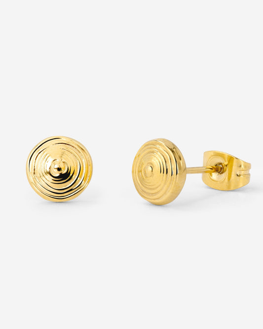 Ocean's Echo Studs gold