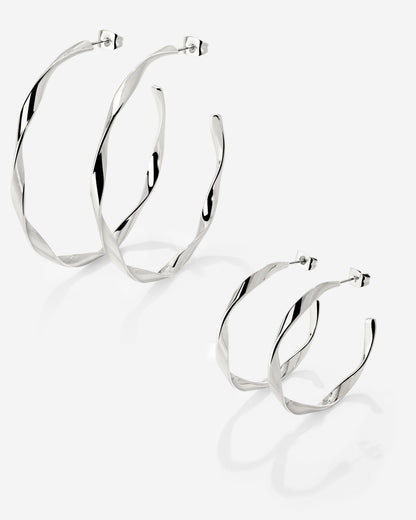 Sahira Hoop Bundle Silver