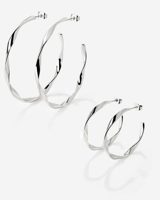 Sahira Hoop Bundle Silver