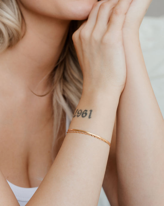 Aligned Double Bracelet