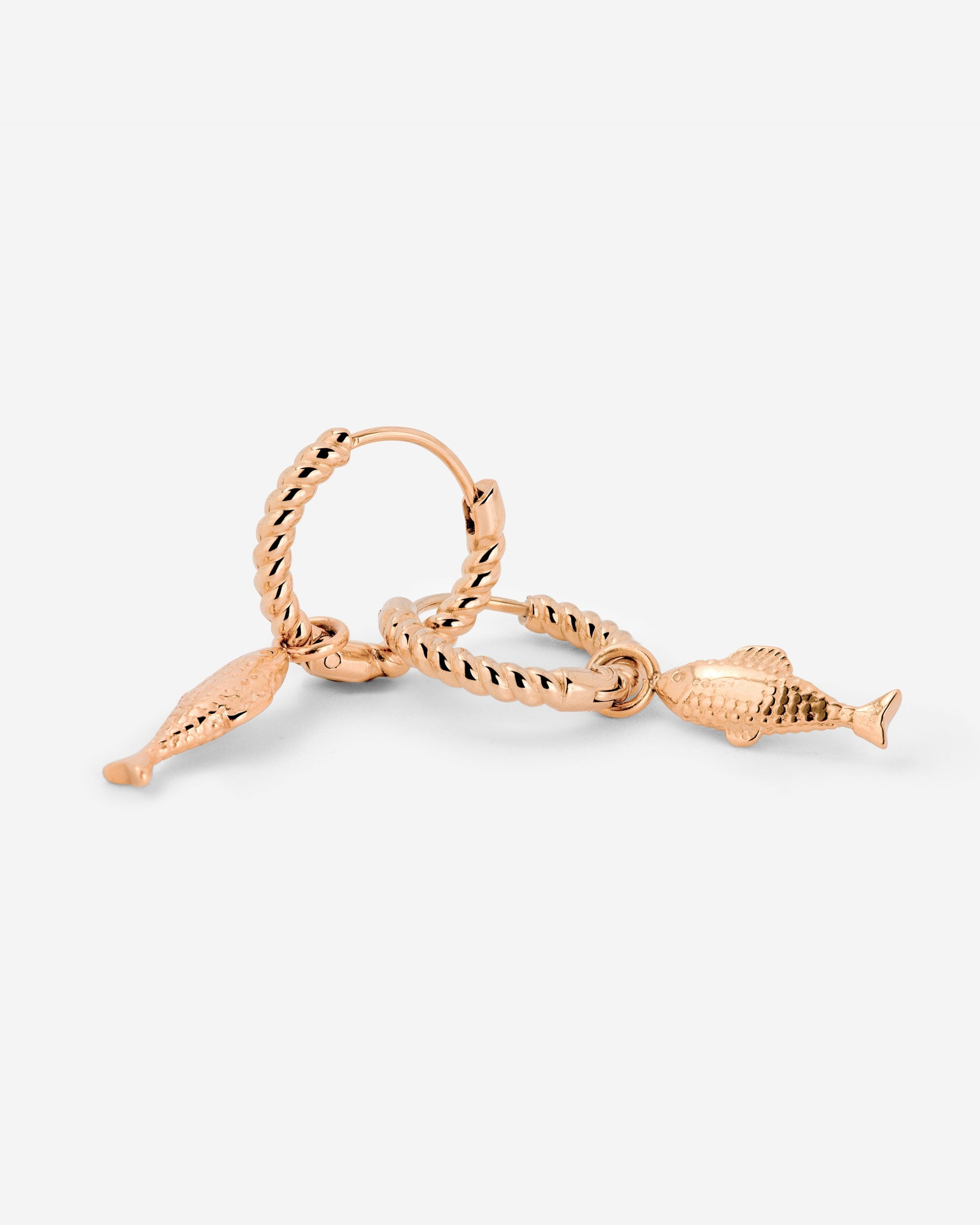 Pezito Twisted Hoop Set Small Rose Gold