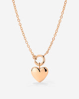 Lovely Heart Classic Chain Necklace Set Rose Gold