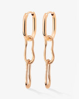 Blending Duo Oval Hoop Set Baby Rose Gold