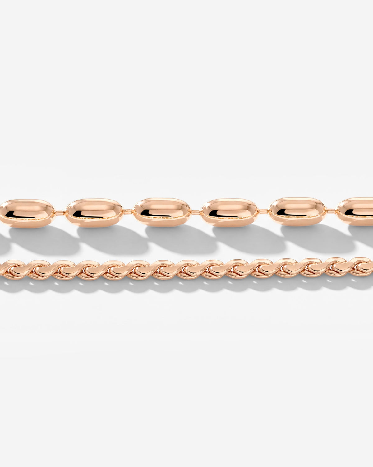 Droplet Double Necklace Rose Gold
