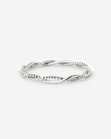 Curly Twist Ring Silver