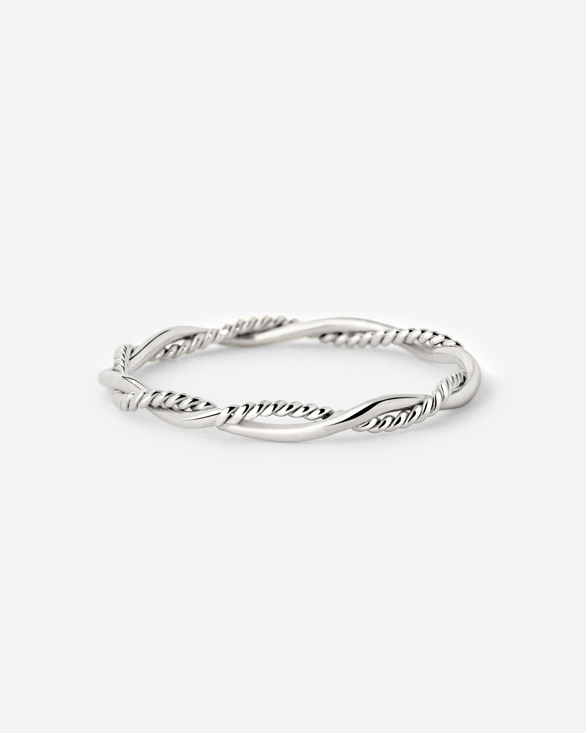 Curly Twist Ring Silver