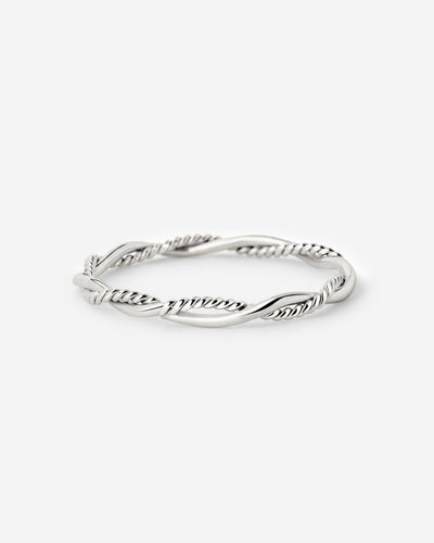 Curly Twist Ring Silver