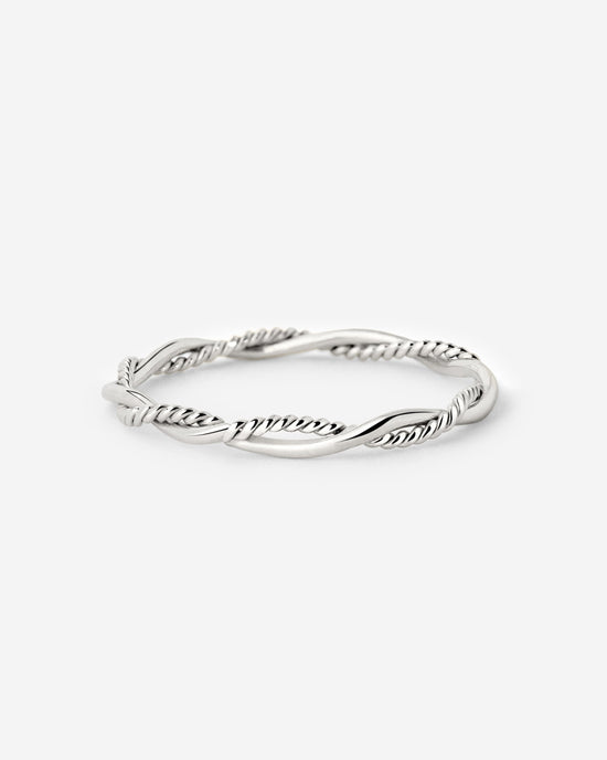 Curly Twist Ring Silver