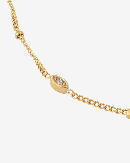 Sparkling Eyes Anklet Gold