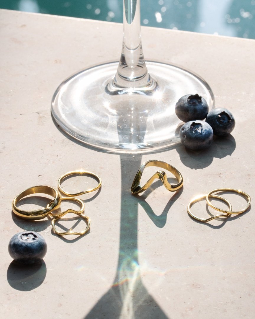 Skinny Dip Ring Duo Silver