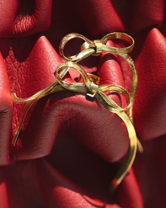 Sweet Bow Earrings gold