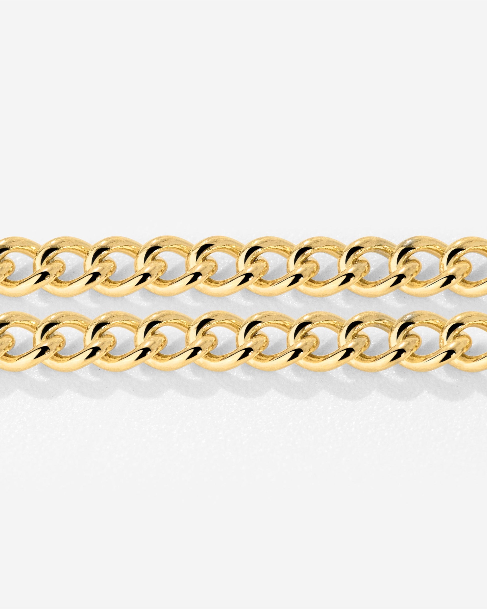 Curb Chain Double Bracelet gold
