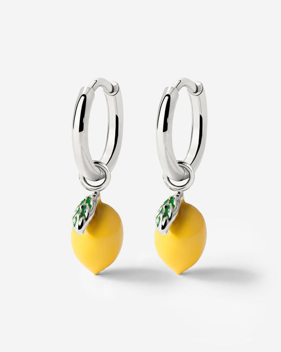 Lemony Hoop Set Small Silver