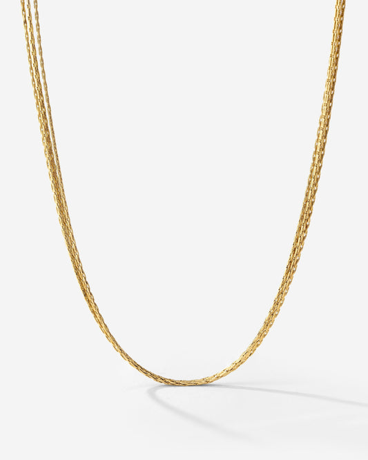 Cascade Layer Necklace gold