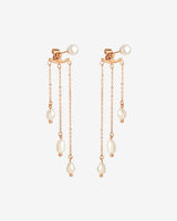 Annas Sparkle Pearl Studs Rose Gold