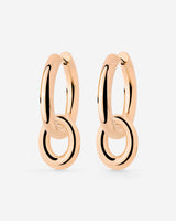 Chunky Oval Donut Hoop Set Medium Rose Gold