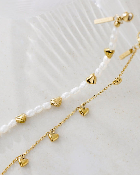 Lovely Heart Bracelet Gold