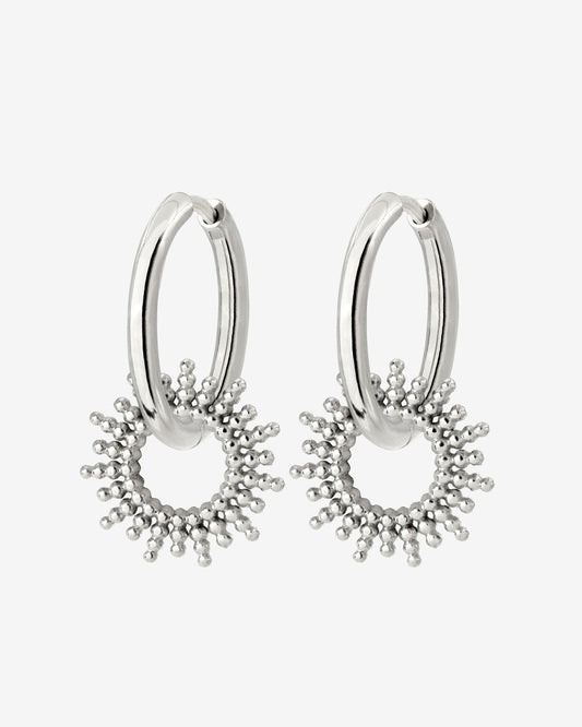 Sunny Hoop Set Medium Silver