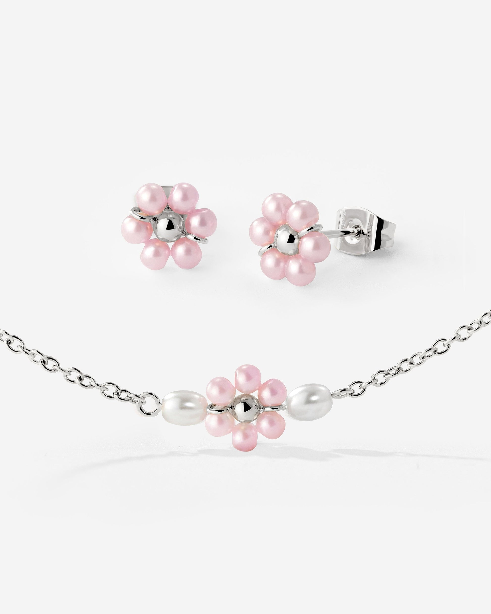 Pretty Pink Daisy Bundle Silver