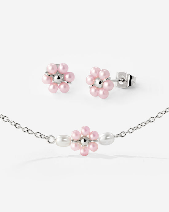 Pretty Pink Daisy Bundle Silver