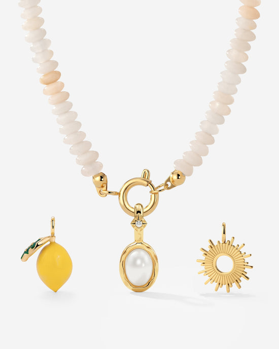 Blushstone Charm Necklace Set