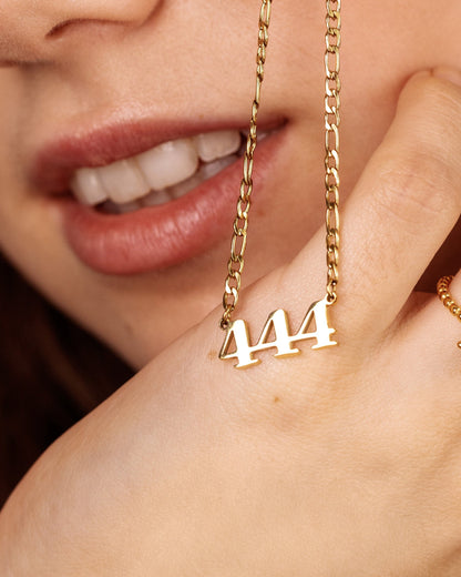 Angel Number Necklace Gold