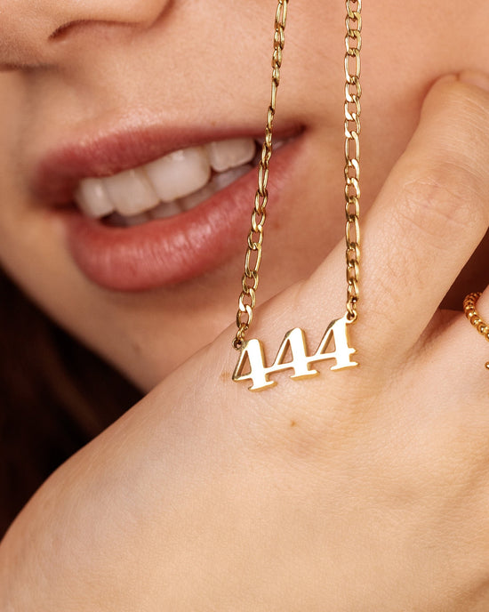 Angel Number Necklace Gold