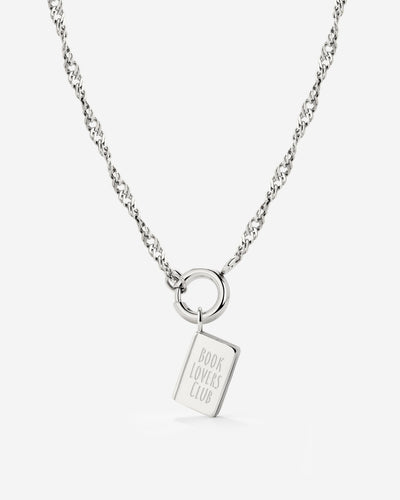 Book Lovers Club Singapore Chain Necklace Set Silver