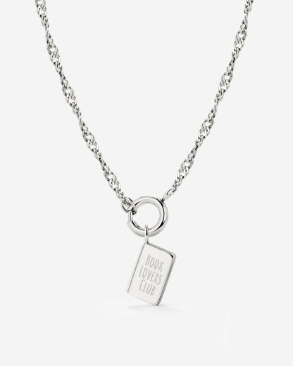 Book Lovers Club Singapore Chain Necklace Set Silver