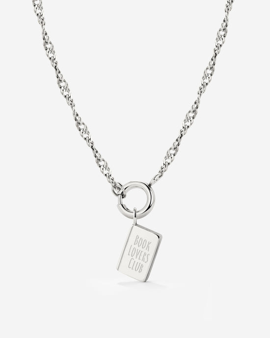 Book Lovers Club Singapore Chain Necklace Set Silver