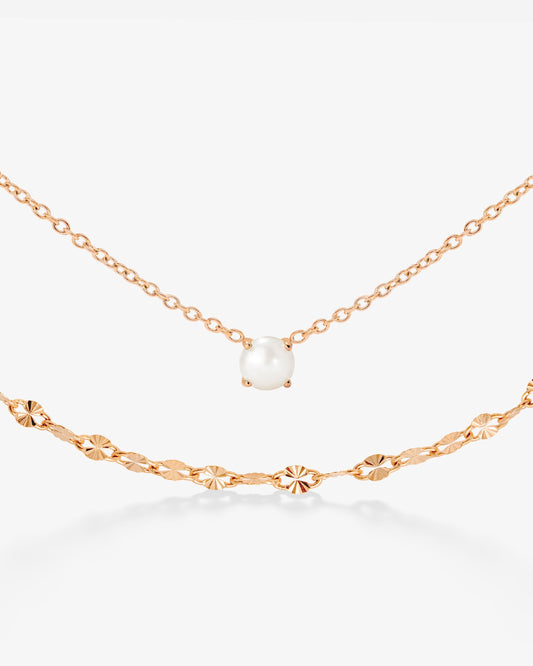 Delicate Pearl Bundle Rose Gold