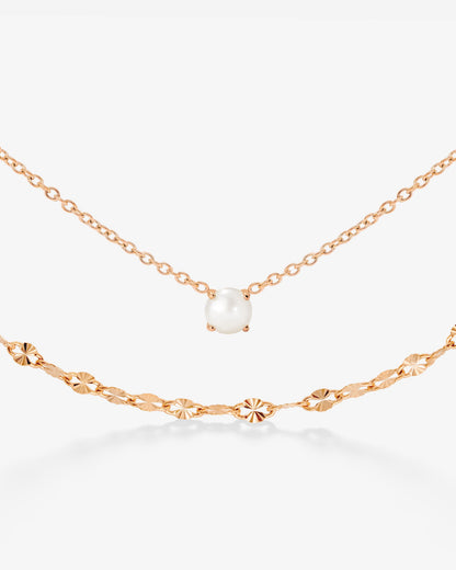 Delicate Pearl Bundle Rose Gold