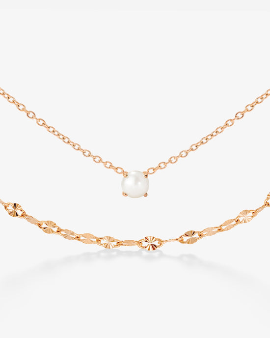 Delicate Pearl Bundle Rose Gold