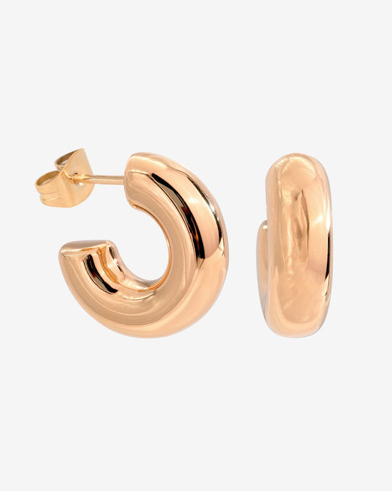 Bulky Hoop Studs Rose Gold