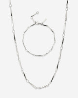Curved Links Bundle Silver